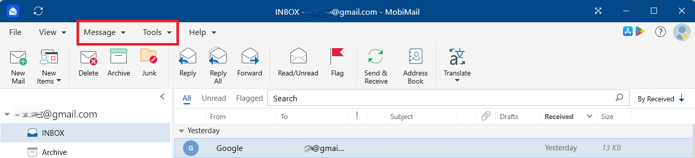 Die MobiOffice-Benutzeroberfläche im Überblick