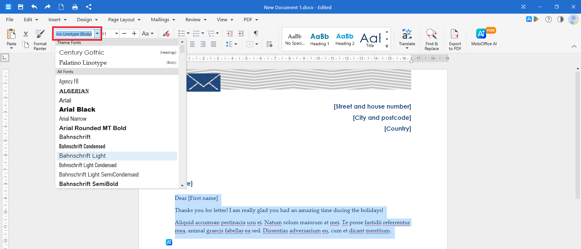 Text und Absätze formatieren