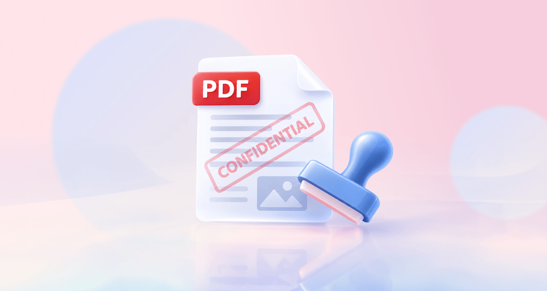 Illustration of adding a Confidential watermark to a PDF document.