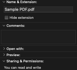 You can see the sharing permissions for all users.