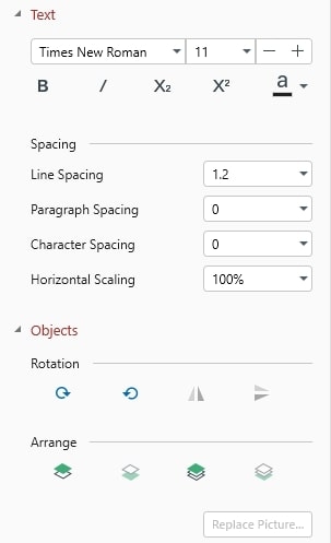 MobiPDF’s advanced editing tools panel.