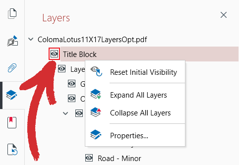 Navigating PDF layers