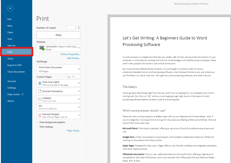 Word Processing Software: A Beginner's Guide