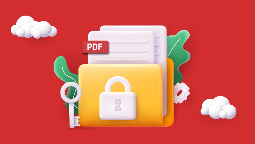 A visual representation of a locked-up folder containing PDF files.