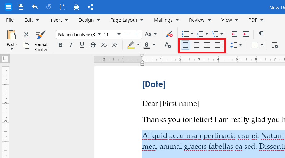 Text und Absätze formatieren